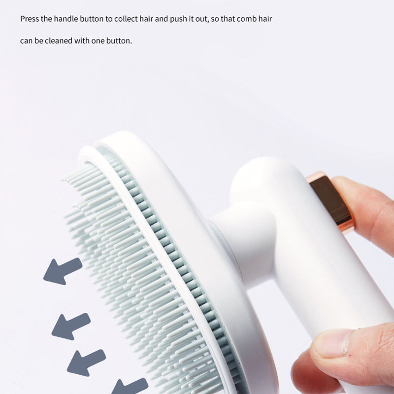 Self-Cleaning Pet Grooming Brush – Effortlessly Remove Floating Hair & Tangles!