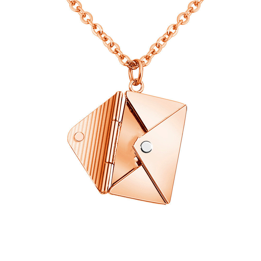 Charming Envelope Necklace – The Perfect Lover’s Letter Pendant for Your Girlfriend