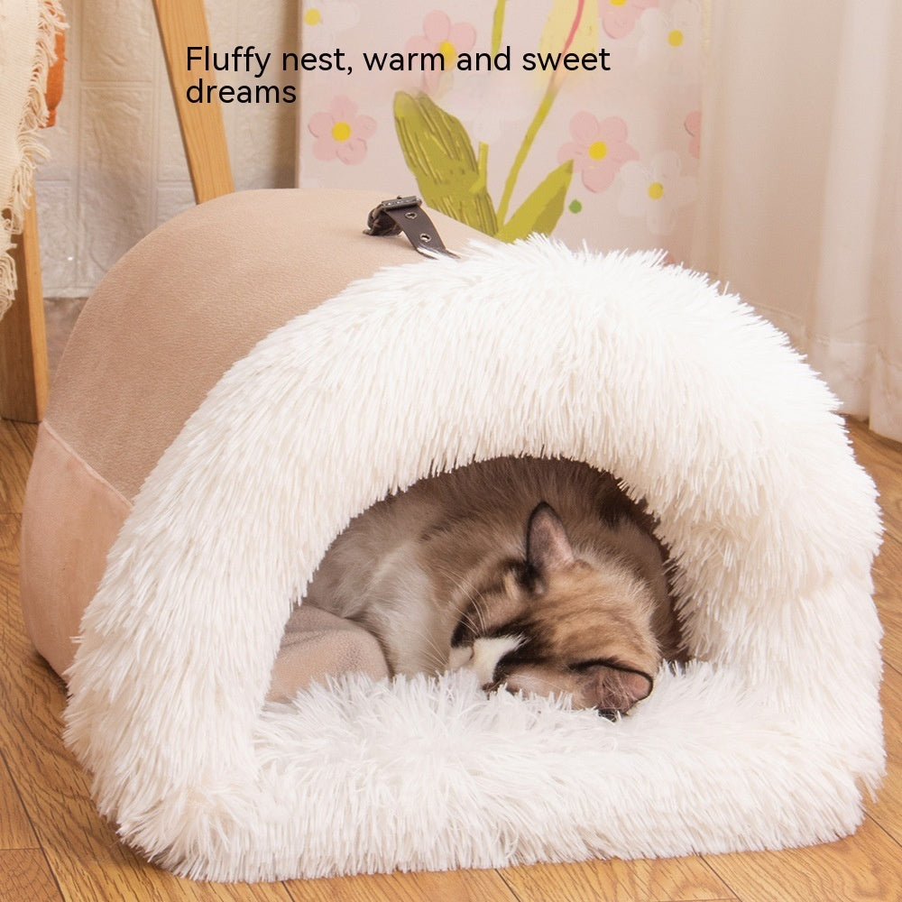 Cozy & Warm: Splice Portable Pet Nest – Perfect for Autumn & Winter Comfort