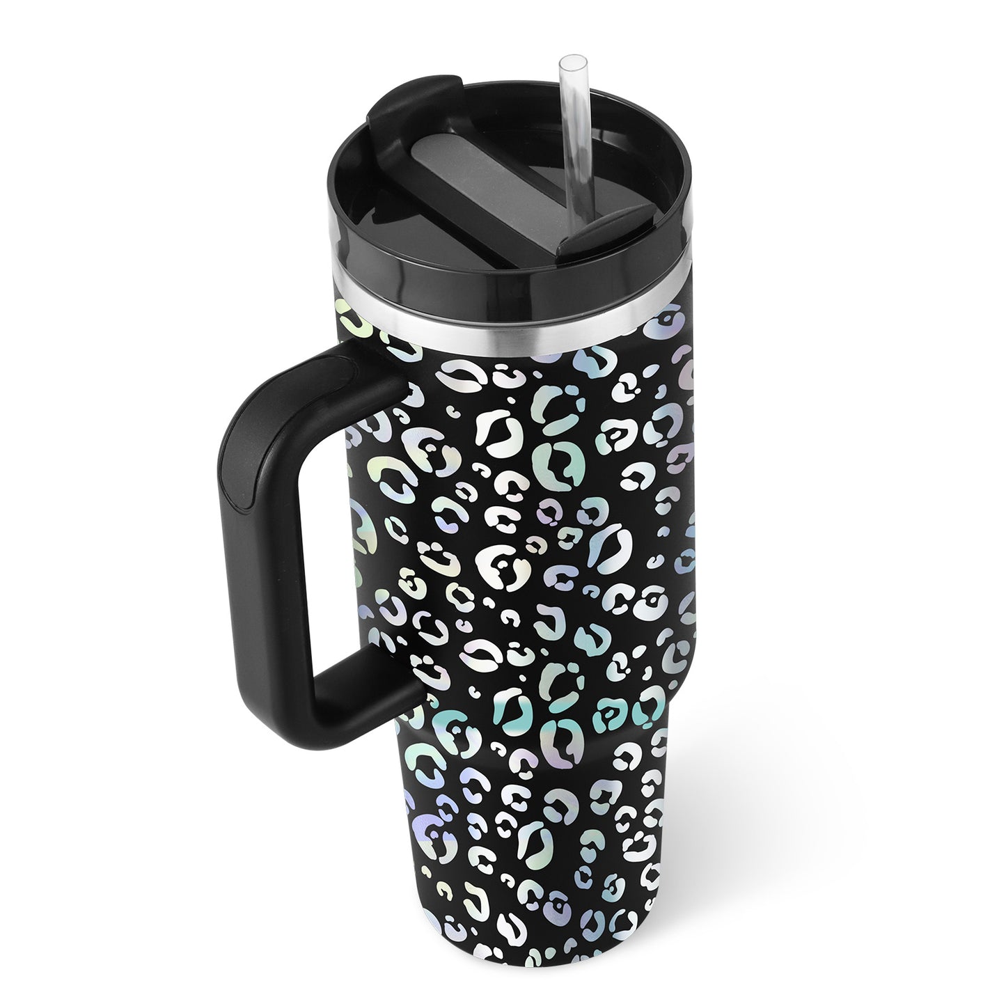 Perfect for Travel & Gifts! vibrant colors tumbler with handle stainless steel mug