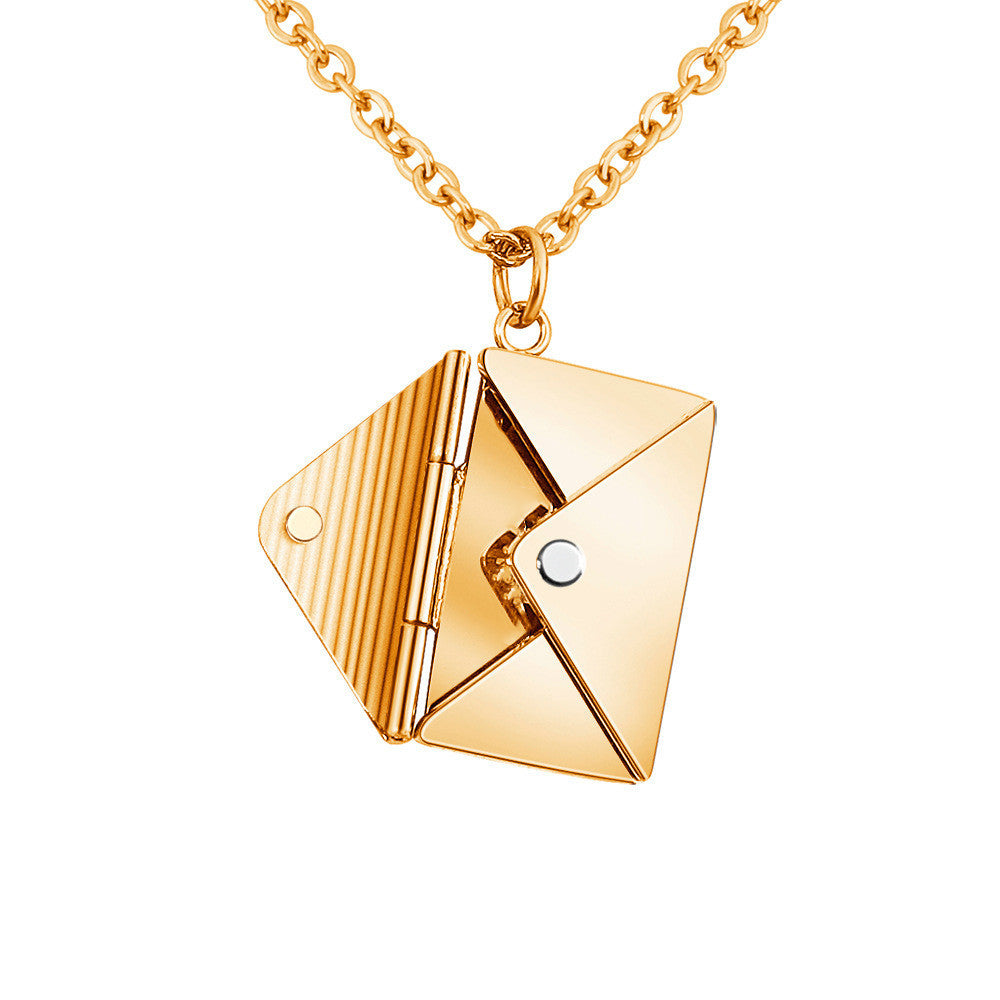 Charming Envelope Necklace – The Perfect Lover’s Letter Pendant for Your Girlfriend